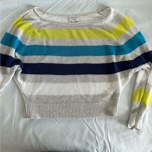 Vintage - American Eagle cropped, dolman sleeve, striped sweater - Medium